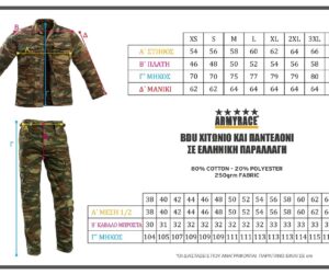 BDU CAMO RIP-STOP ΧΙΤΩΝΙΟ