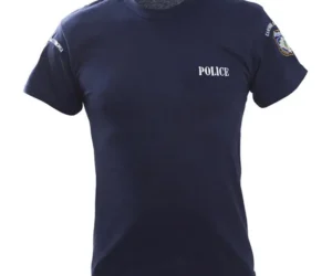 Μπλουζάκι μακό με κέντημα Αστυνομίας (Μπλε)