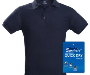 Μπλουζάκι Polo Quick Dry Survivors μονόχρωμο (με επωμίδες)