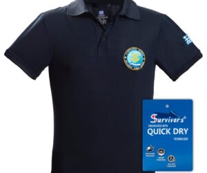 Μπλουζάκι Polo Quick Dry με κέντημα Λιμενικού μονόχρωμο Survivors