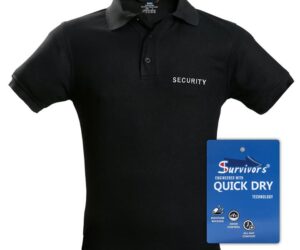Μπλουζάκι Polo Quick Dry με κέντημα Survivors μονόχρωμο S-XXL Security