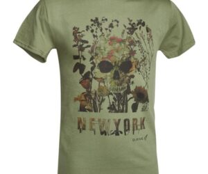 T-SHIRT DEFCON 5 SKULL AND FLOWERS