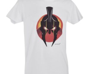 D.FIVE T-SHIRT WITH SKULL AND SPARTAN HELMET