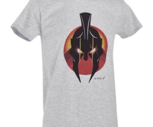 D.FIVE T-SHIRT WITH SKULL AND SPARTAN HELMET