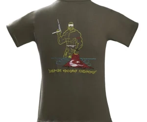 Μπλουζάκι με κέντημα OEA Τουρκική Σημαία