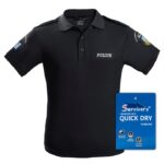 Μπλουζάκι Polo Quick Dry με κέντημα Αστυνομίας SURVIVORS ΜΑΥΡΟ