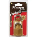 ΣΕΤ 2 λουκέτα μπρούτζινα 20mm με ίδιο κλειδί MASTERLOCK