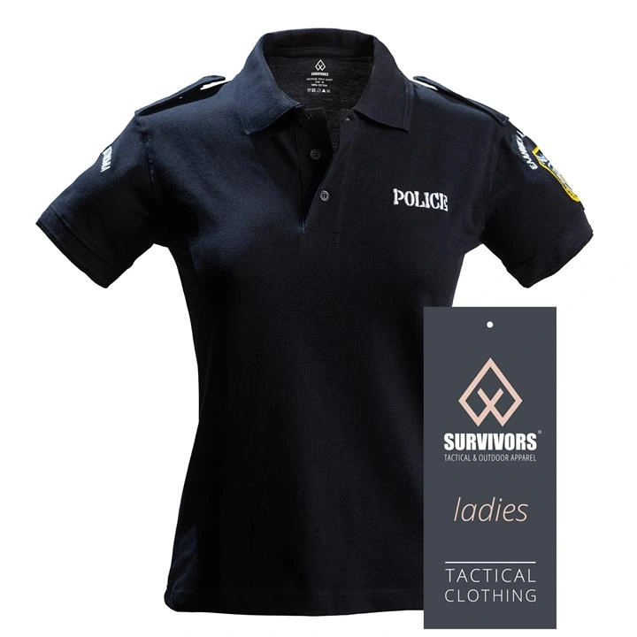 Μπλουζάκι Πολο Γυναικείο με κέντημα Αστυνομίας SURVIVORS