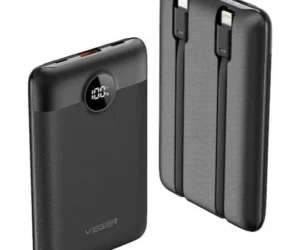 Power Bank Veger C11 10000mAh με Ενσωματωμένα Καλώδια 22.5W