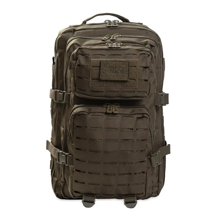 Survivors Σακίδιο Πλάτης Laser Cut 30-40lt Λαδί Tactical Backpack
